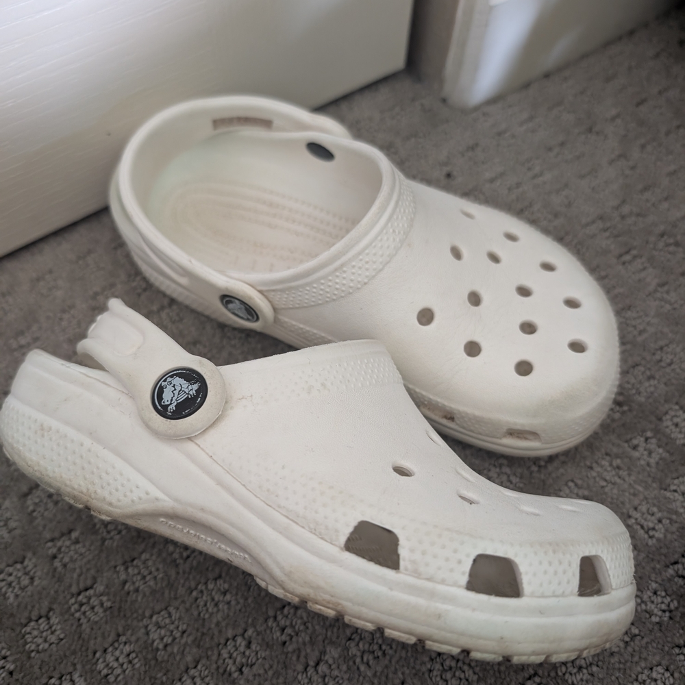 Kids White Crocs